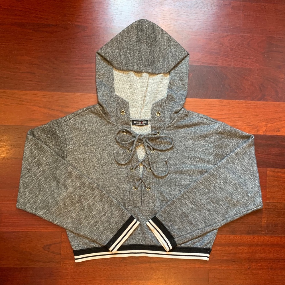 Tie Up, Cropped Athletic Hoodie